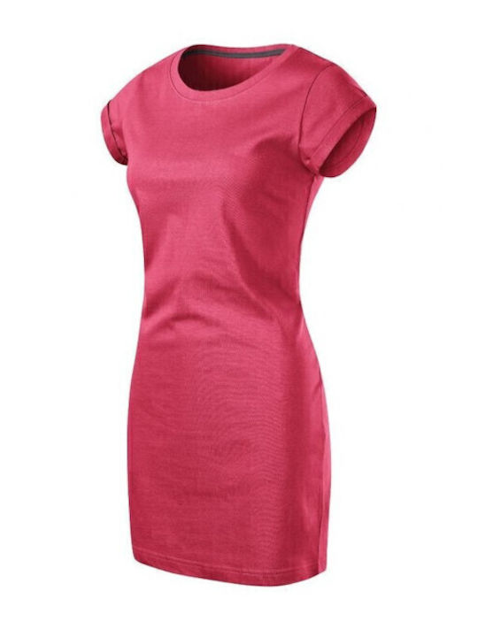 Sommer Mini Sportliches Damenkleid Kurzärmelig Rote