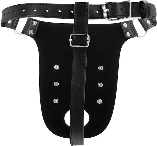 Shots Leather Penis Cage in Black Color