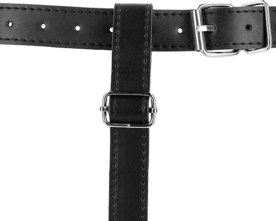 Shots Leather Penis Cage in Black Color