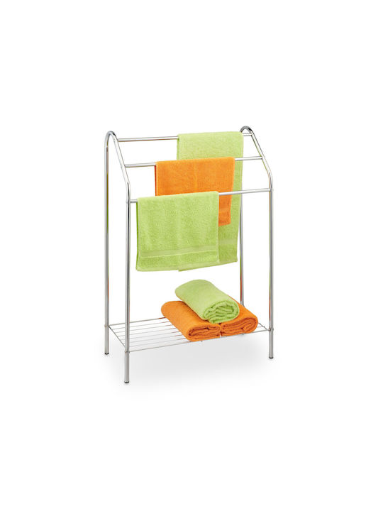 Relaxdays Raft de haine de Baie Simplu ​25.5x25.5cm Inox Gri