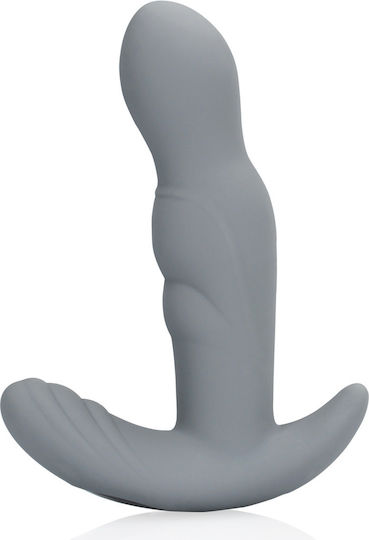 LoveLine Rotating Prostate Stimulator Πρωκτική Σφήνα με Δυνατότητα Ασύρματης Λειτουργίας και Δόνηση Γκρι