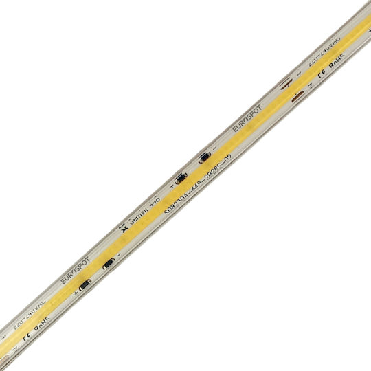 Eurospot Αδιάβροχη Ταινία LED 220V Φυσικό Λευκό Φως 5m Τύπου COB