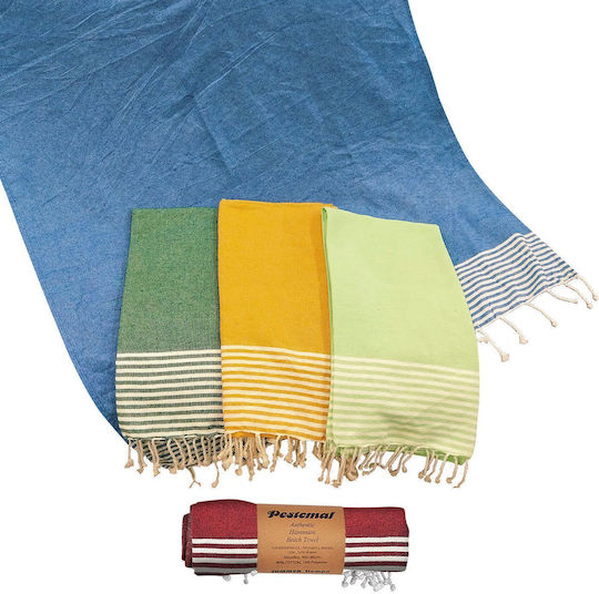 Summertiempo Stripes Beach Towel Dark Blue 180x90cm.