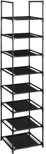 Dulap Pentru Pantofi Din Plastic Deschis Negru L33xA33xÎ140cm