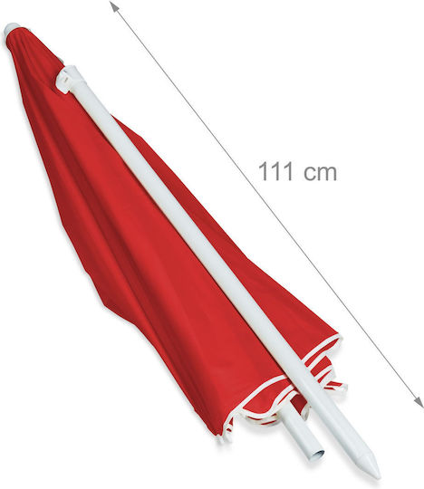Метален Червен Градински Чадър 1.8x1.8м