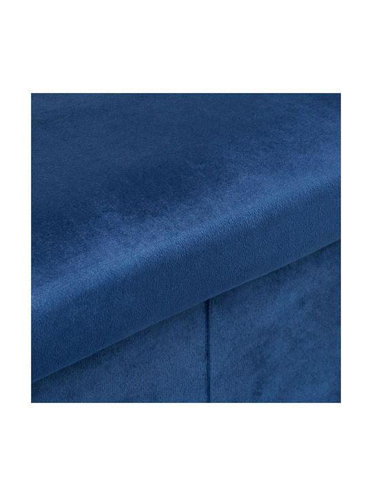 Σκαμπό Μπαρ Επενδυμένο με Βελούδο Blue 39x38x77εκ.
