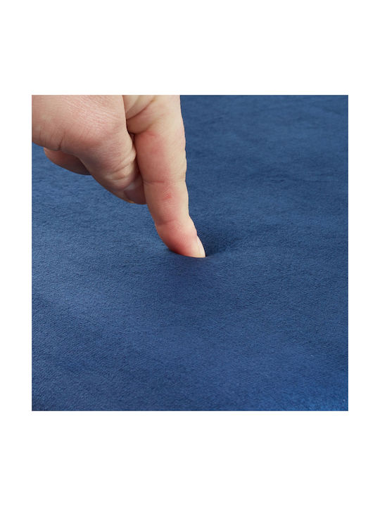 Σκαμπό Μπαρ Επενδυμένο με Βελούδο Blue 39x38x77εκ.