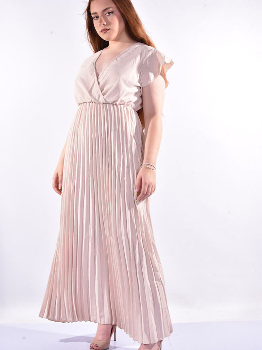 Kleid Wickel Beige