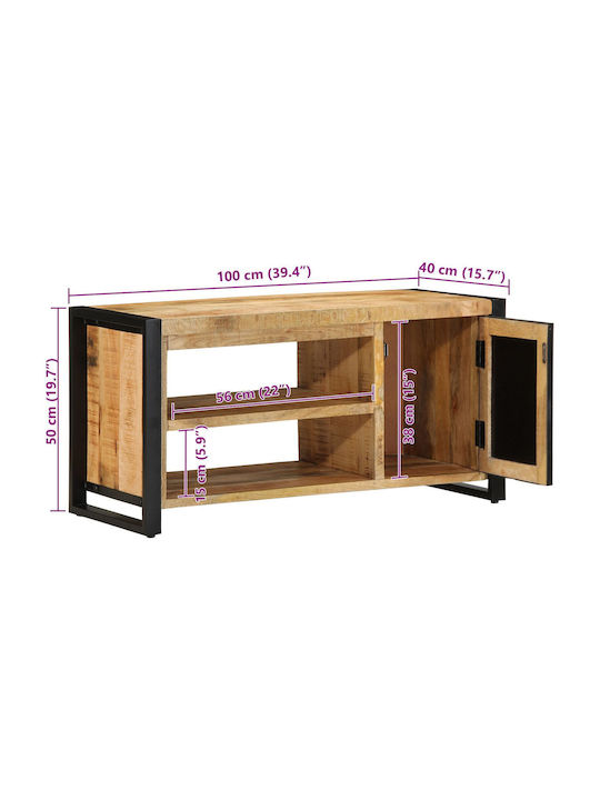 Entry Furniture with Shoe Rack & Bench Mango 100x40x50cm