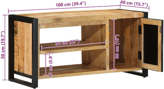 Eingangsmöbel mit Schuhschrank & Bank Mango 100x40x50cm