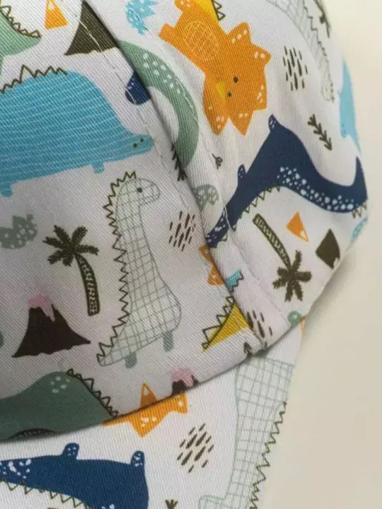 Kids' Hat Jockey Fabric White