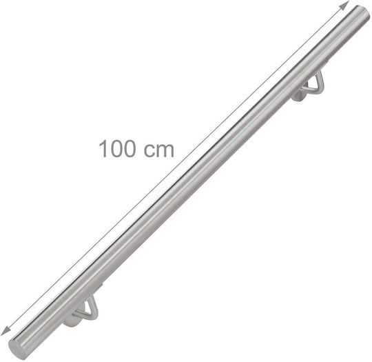 Balustradă din oțel inoxidabil Relaxdays Argintiu 100cm