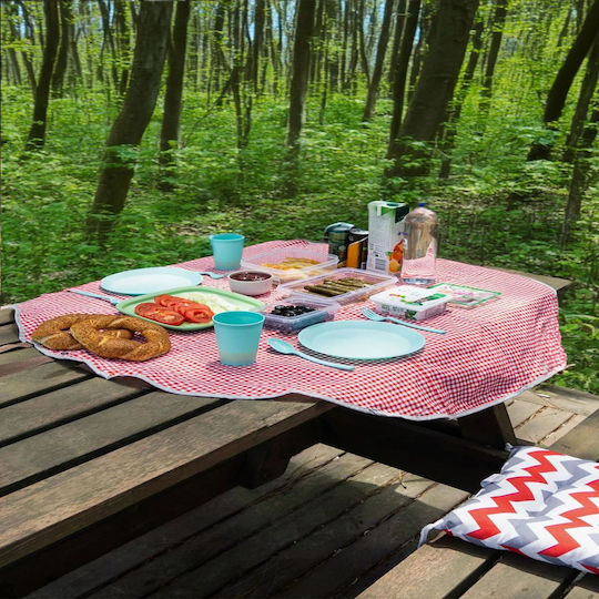 Femmit Large Picnic Bag with Zipper and Built-In Tablecloth