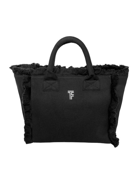 Feel & Touch Caribbean Stoff Strandtasche Schwarz