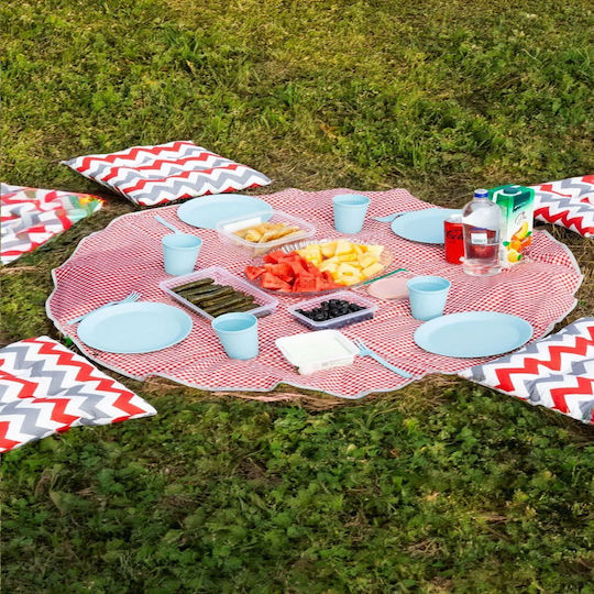 Femmit Large Picnic Bag with Zipper and Built-In Tablecloth