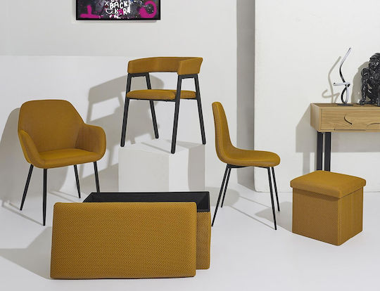 Atomic Scaune Sala de mese Galben 1buc 59x55.7x85buc