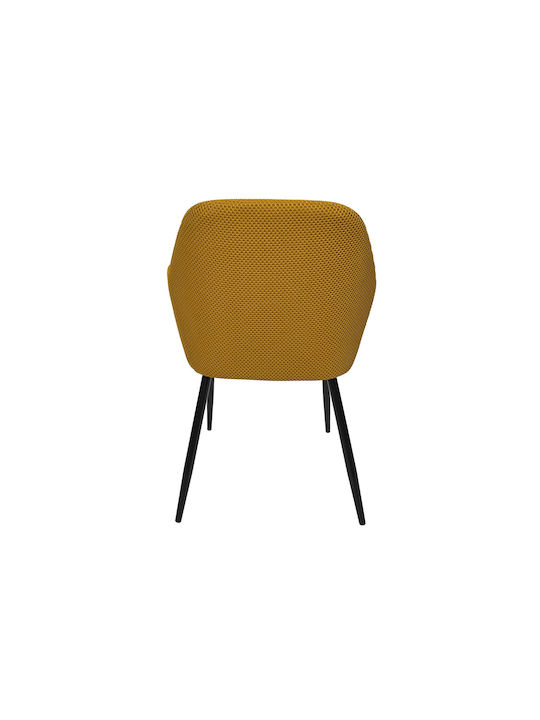 Atomic Dining Room Fabric Chair Yellow 59x55.7x85cm