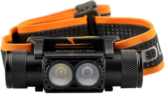 Powerful Dulotec H2 V2.0 Headlamp + 3000 mAh Battery White Red Light