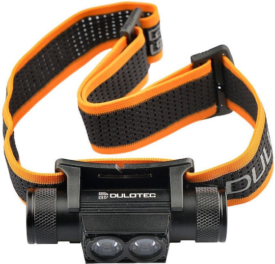 Powerful Dulotec H4 Pro V2.0 Headlamp + 3400 mAh Battery White Blue Light