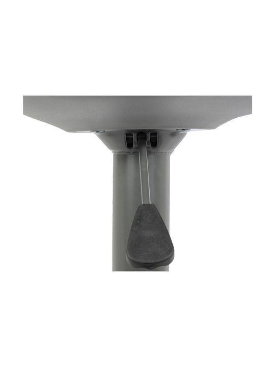 Σκαμπό Μπαρ Isak με Πλάτη & Ρυθμιζόμενο Ύψος Grey 41.5x38x83εκ.
