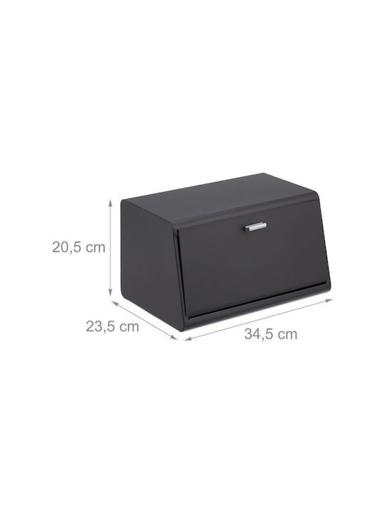 Relaxdays Ψωμιέρα Inox Γκρι 20.5x34.5x23.5cm Relaxdays Ψωμιέρα Inox Γκρι 20.5x34.5x23.5cm