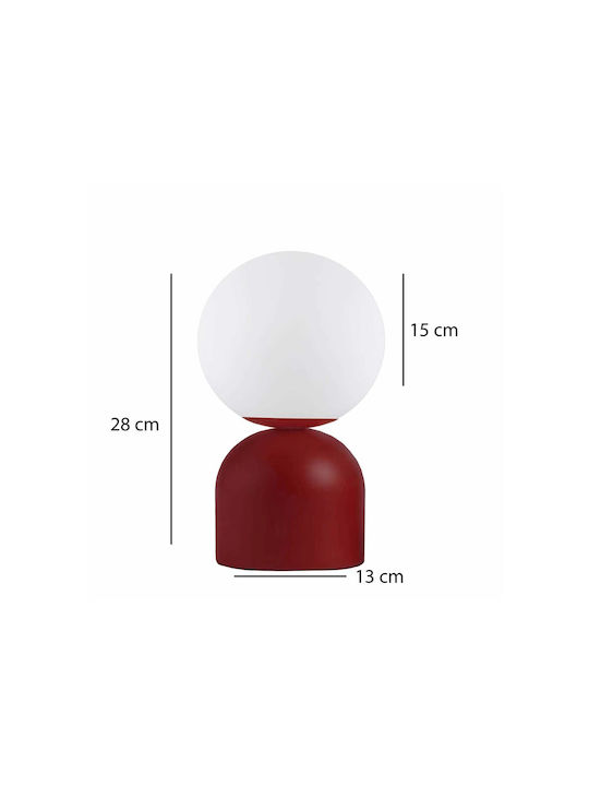 GloboStar Magic Decorative Lamp with Socket for Bulb E27 Red
