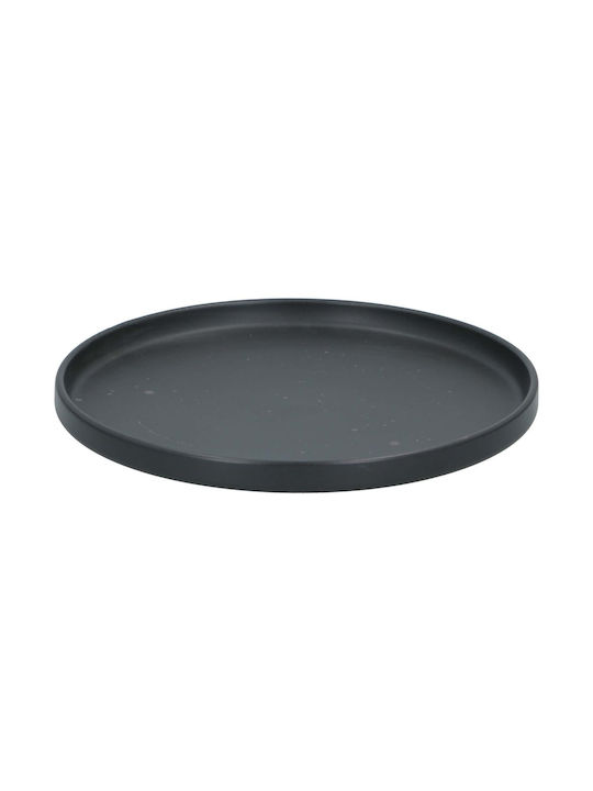 ArteLibre Plate Shallow Ceramic Black with Diameter 26.5cm