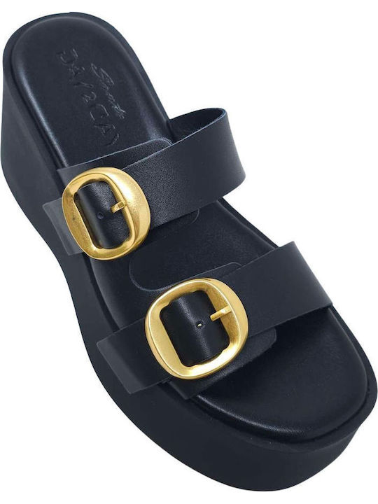Platforme Dama Tip Slip On Negre