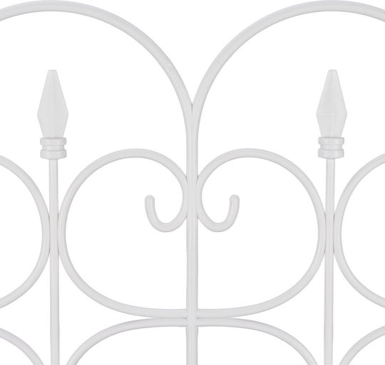 Graniță Flexibilă pentru Grădină Țepușe din Plastic Ideală pentru Delimitarea Aleilor și Peluzelor 135 X 66 Cm Albă