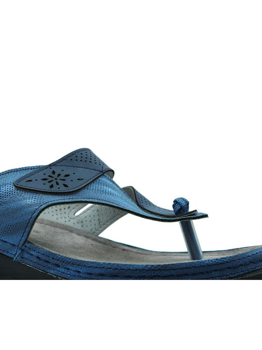 Women's Flat Sandals Anatomic in Blue Color