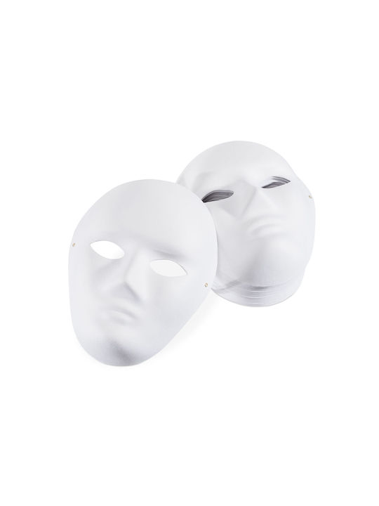 Set 20 White Masks Relaxdays Diy Personalize Your Own Mask
