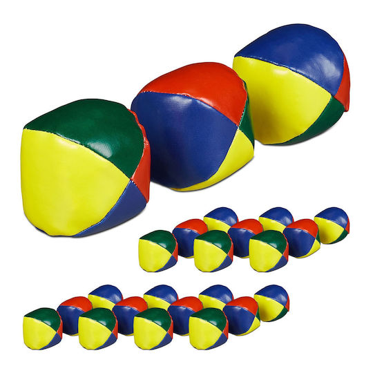 Set 24 mingi de jonglerie umplute cu nisip Relaxdays multicolor