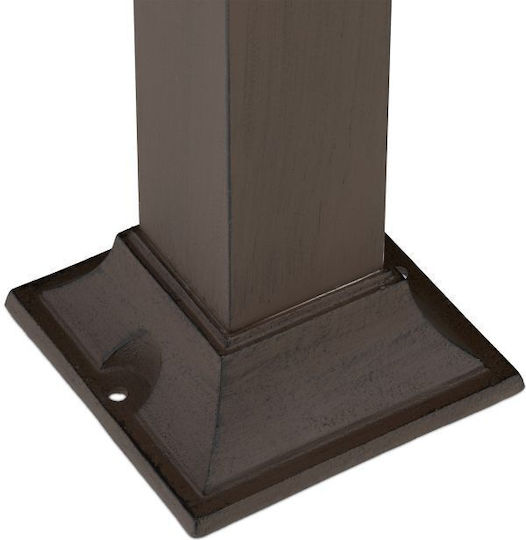 Fântână de Grădină Antică din Fontă din Oțel Inoxidabil Robinet Auriu Relaxdays Dimensiuni Aprox. 71 X 17 X 21 Cm Maro Închis