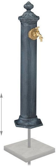 Fântână de Grădină Antică din Fontă cu Robinet Auriu Relaxdays Dimensiuni Aprox. 84 X 21,5 X 25 Cm