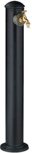 Fântână de Grădină Antică din Aluminiu Turnat Oțel Robinet Auriu Relaxdays Dimensiuni Aprox. 91 X 18 X 17.5 Cm Verde Închis
