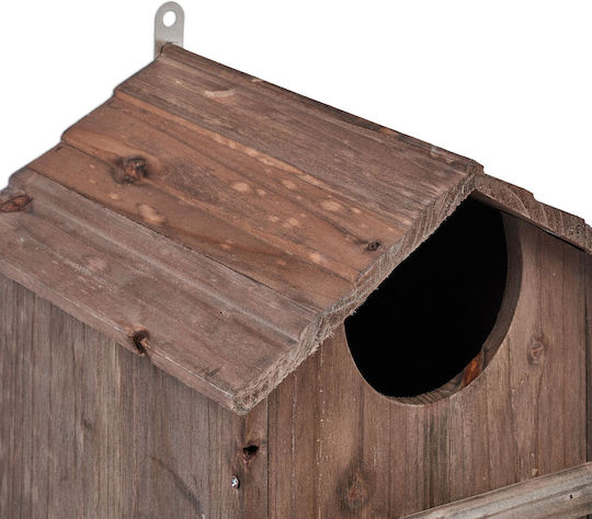 Dekoratives Holz-Vogelhaus 38,5 x 25 x 28 cm Dunkelbraun