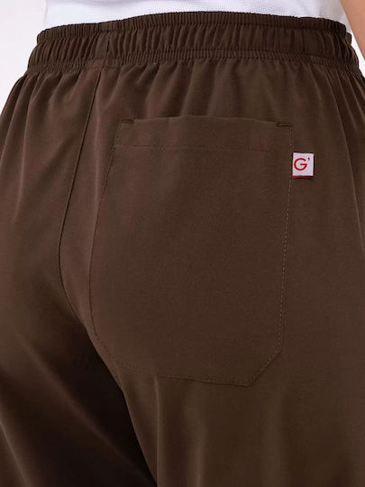 Pantaloni Alan Maro Marrone Poliester Sorona Agile Giblor's