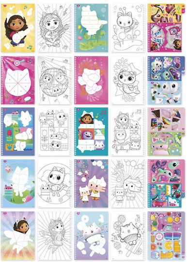 Kreativset Totum Gabby's Dollhouse Nummeriertes Stickerbuch