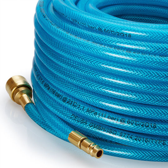 Compressed Air Hose Quick Coupling Fitting 12 Mm 15 Bar 30 M