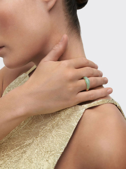 P D Paola Damen Ring mit Steinen aus Silber Vergoldet