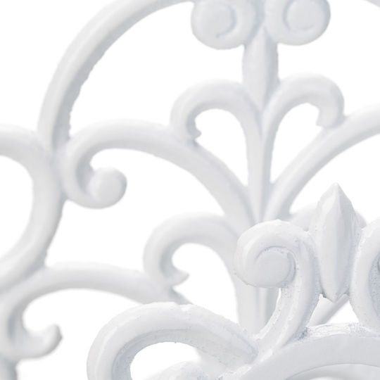Wall Mount Hose Hanger White Cast Iron Relaxdays 24 X 31.5 X 15 Cm