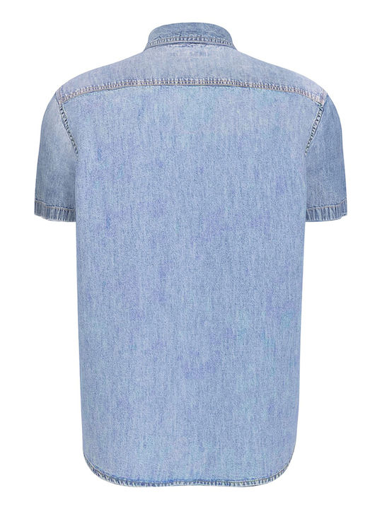 Short-sleeved Denim Shirt Indigo