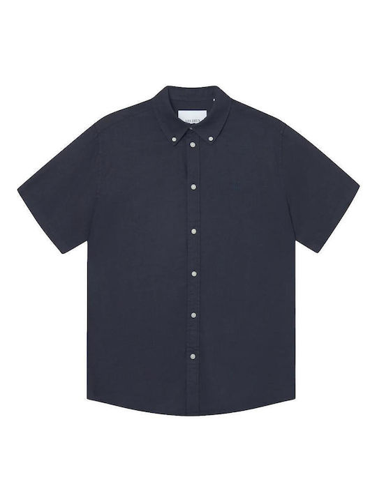 Short-sleeved Linen Shirt Beige
