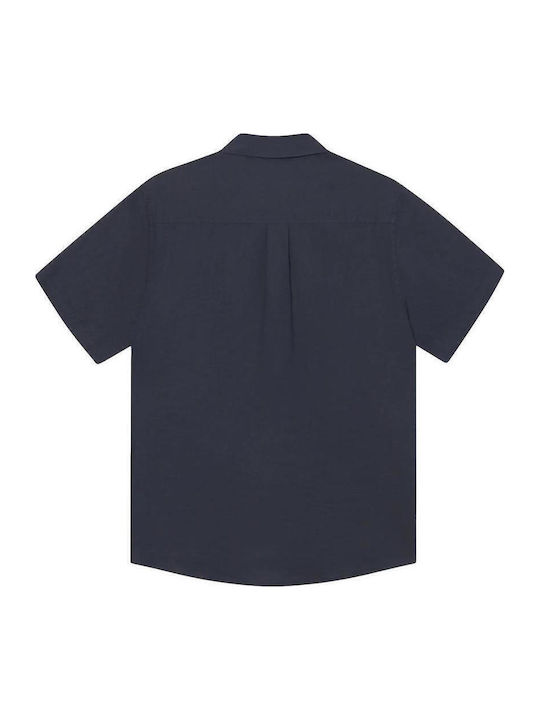 Short-sleeved Linen Shirt Beige