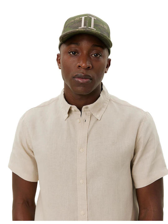 Short-sleeved Linen Shirt Beige