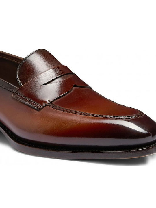 Δερμάτινα Ανδρικά Loafers σε Καφέ Χρώμα