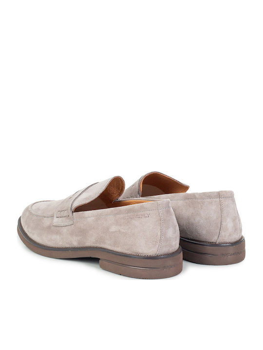 Suede Ανδρικά Μοκασίνια σε Γκρι Χρώμα Regular Fit