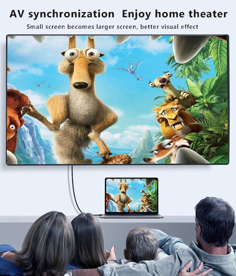 ATC Кабел HDMI мъжки - USB-C мъжки 1.8м Черен