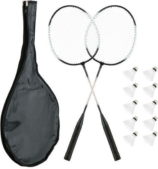 Relaxdays Σετ Badminton 2 Ρακέτες και 10 Shuttlecocks