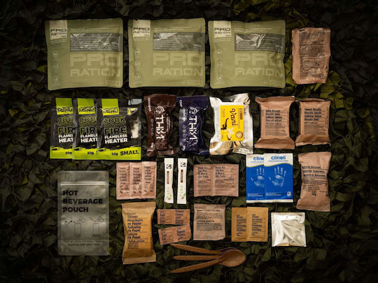 Pro Ration Ultimate Tactical Ration Full-Day Menu 1 Military MRE 3652 Calories 1800 Grams 15 Years
